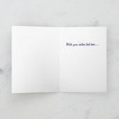 Carte Soyez Bien Bientôt Typographie Violet Salutation (Intérieur)