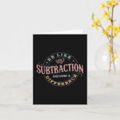 Carte Soyez comme la soustraction et faites une différen (Fleur jaune)