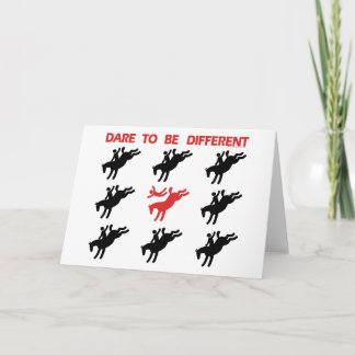 Carte Soyez Différent - Drôle Cheval Dit