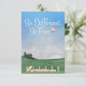 Carte Soyez Différents, Soyez Libres (Debout devant)