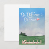 Carte Soyez Différents, Soyez Libres (Devant / Derrière)