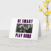 Carte Soyez futé - jeu muet (Fleur jaune)