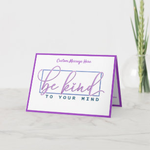 Carte Soyez Gentil À Votre Esprit Autosoins Santé Mental