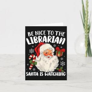 Carte Soyez gentil avec le Père Noël de la bibliothèque