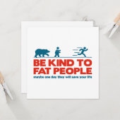 Carte Soyez gentil avec les gens gros (Devant/Arrière en situation)