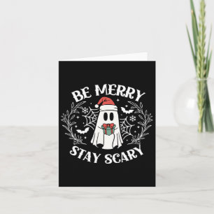 Carte Soyez Joyeux Restez Effrayant Fantôme Drôle Hallow