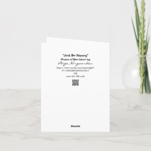 Carte Soyez juste heureux (Dos)