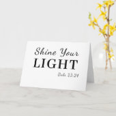 Carte Soyez l'inspiration de verset biblique de Lumière (Fleur jaune)