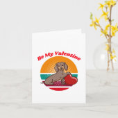 Carte Soyez ma Saint-Valentin (Fleur jaune)