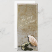 Carte Soyez ma Saint Valentin avec Rose (Devant / Derrière)