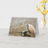 Carte Soyez ma Saint Valentin avec Rose (Fleur jaune)