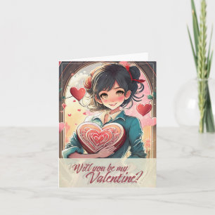 Carte Soyez ma Saint-Valentin dans le style Manga 31470