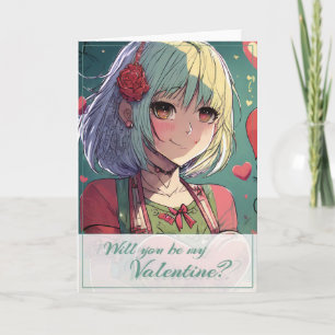 Carte Soyez ma Saint-Valentin dans le style Manga 33420