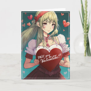 Carte Soyez ma Saint-Valentin dans le style Manga 33893