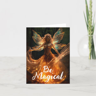Carte Soyez magique Fairy Angel Pixie avec ailes