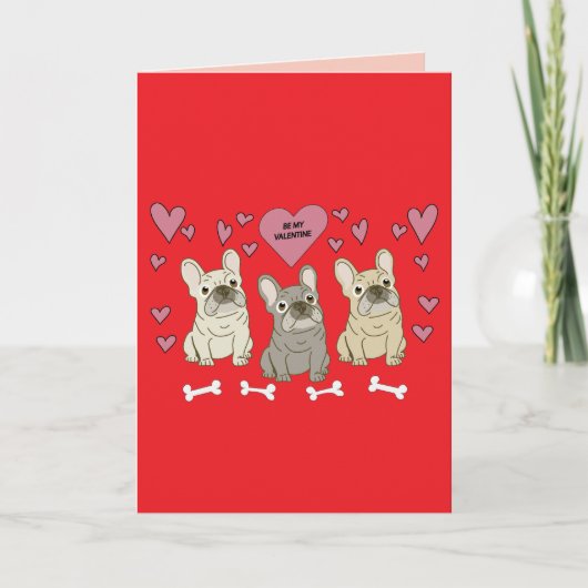 Carte Soyez mes Saint-Valentin, chiens (Devant)