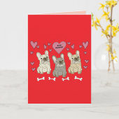 Carte Soyez mes Saint-Valentin, chiens (Fleur jaune)
