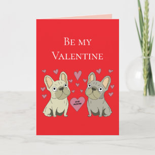 Carte Soyez mes Saint-Valentin, chiens