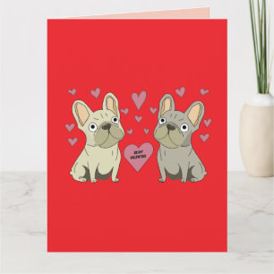 Carte Soyez mes Saint-Valentin, chiens