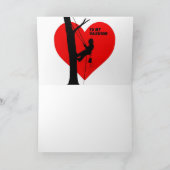 Carte Soyez Mon Arboriste Saint Valentin Chainsaw (Intérieur)