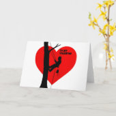 Carte Soyez Mon Arboriste Saint Valentin Chainsaw (Fleur jaune)