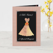 Carte Soyez mon équilibre de robe et de plaid de feuille (Fleur jaune)