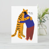 Carte Soyez mon tigre (Debout devant)
