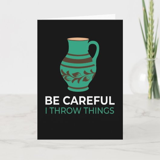 Carte Soyez prudent Throw Throw Pottery Pottery (Devant)