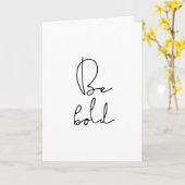 Carte Soyez salutation noire audacieuse de police (Fleur jaune)