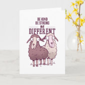Carte Soyez Sûr Soyez Sûr Être Différents Moutons (Fleur jaune)