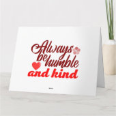 Carte Soyez toujours humble et gentil BOSS LADY Boss Bab (Dos)