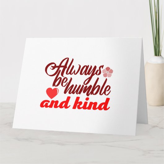 Carte Soyez toujours humble et gentil BOSS LADY Boss Bab (Devant)