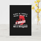 Carte Soyez toujours un dragon (Fleur jaune)