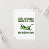 Carte Soyez Toujours Un Dragon (Devant/Arrière en situation)