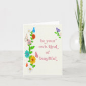 Carte Soyez votre propre espèce de beau ! Devis inspiran (Devant)
