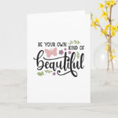 Carte Soyez votre propre espèce de belle (Fleur jaune)