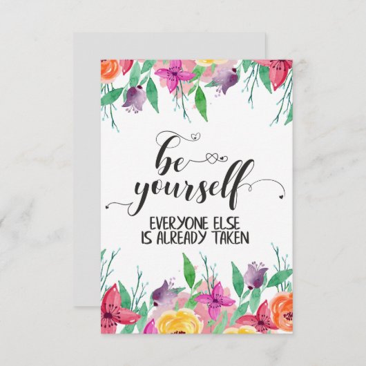 Carte Soyez vous toujours croire en vous citez (Devant / Derrière)