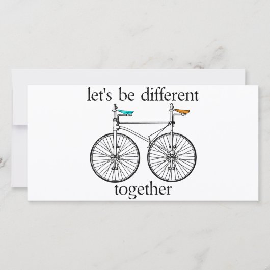Carte Soyons différents ensemble (Devant)