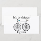 Carte Soyons différents ensemble (Devant / Derrière)
