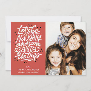 Carte Soyons vilains, sauvez Père Noël le voyage Drôle P