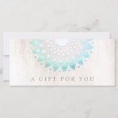 Carte Spa floral Turquoise Lotus Certificat cadeau (Devant)