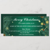 Carte Spa Getaway Christmas Gift Voucher (Devant / Derrière)