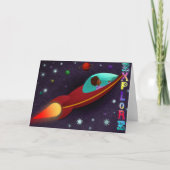 Carte Space Explorer pour les anniversaires, félic (Devant)