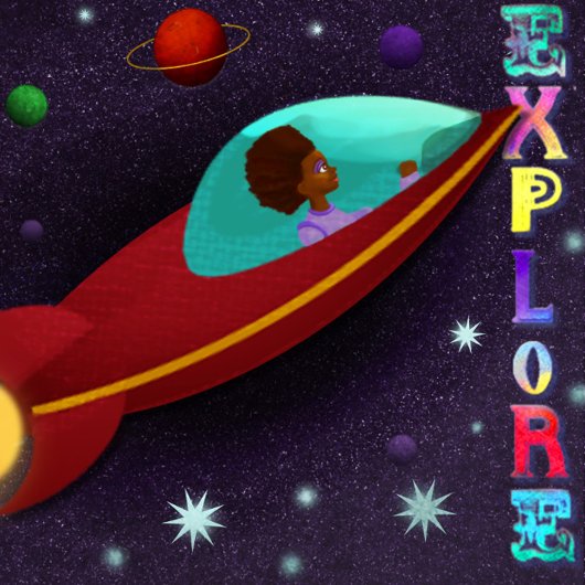 Carte Space Explorer pour les anniversaires, félic