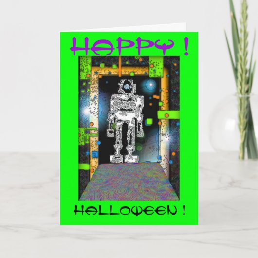 Carte SPACEMAN RoBoT HALLOWEEN CARD (Devant)