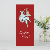 Carte SPAGHETTI PARTY ITALIAN KITCHEN, RESTAURANT rouge (Debout devant)