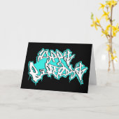 Carte spangleMASSIVE de BIRTHDAYcard (Fleur jaune)