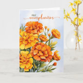 Carte Spanish Oct Birthday Feliz Cumpleanos Marigolds (Fleur jaune)