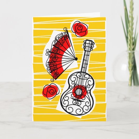 Carte Spanish Souvenirs Group vertical greetings card (Devant)