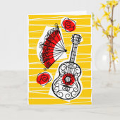 Carte Spanish Souvenirs Group vertical greetings card (Fleur jaune)